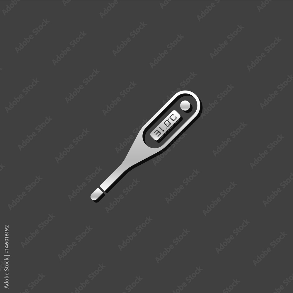 Metallic Icon - Digital thermometer Metallic Icon - Digital thermometer