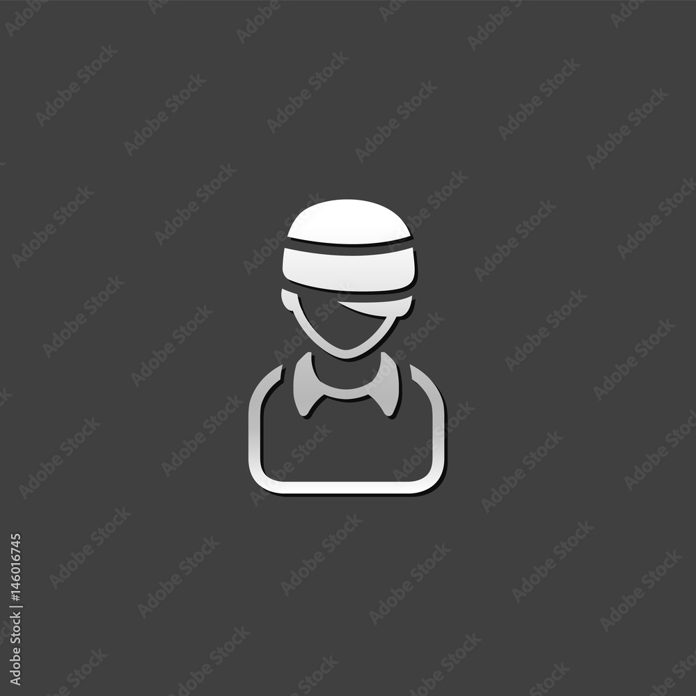 Metallic Icon - Injured head Metallic Icon - Injured head