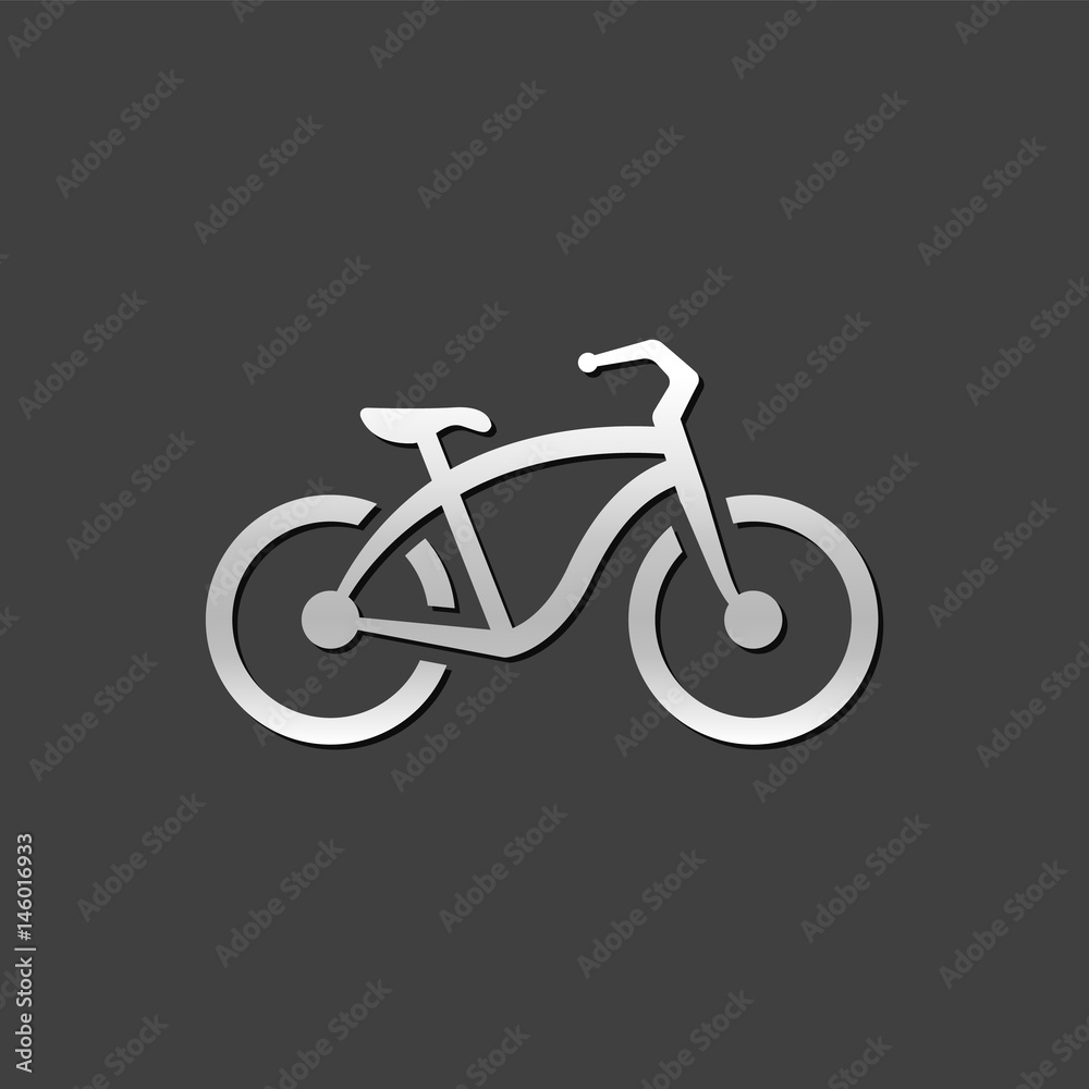 Metallic Icon - Low rider bicycle Metallic Icon - Low rider bicycle