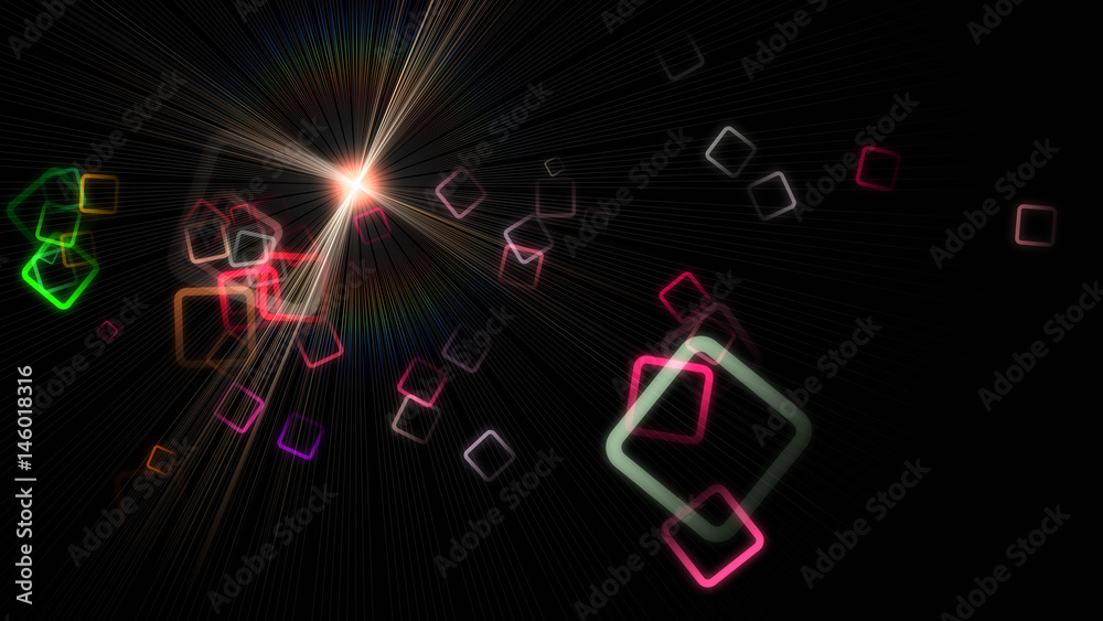 Abstract square background design with light
