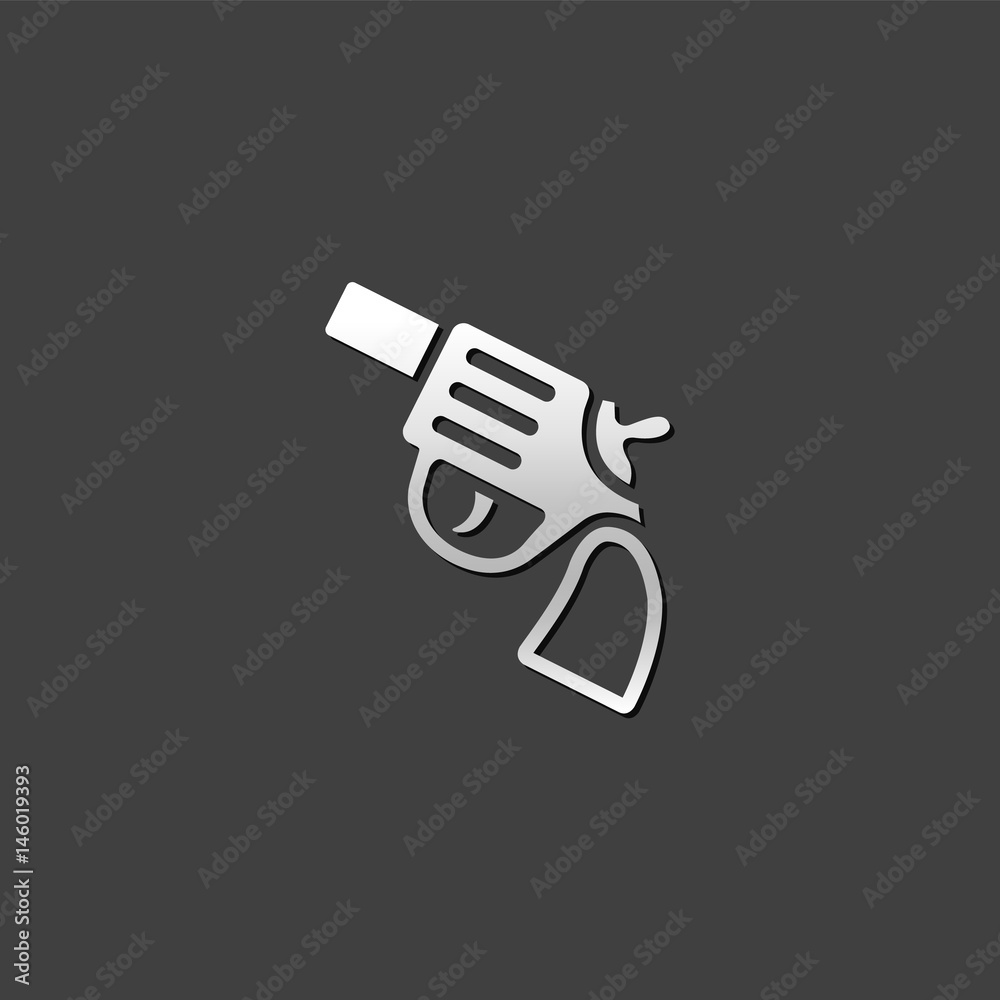 Metallic Icon - Revolver gun Metallic Icon - Revolver gun