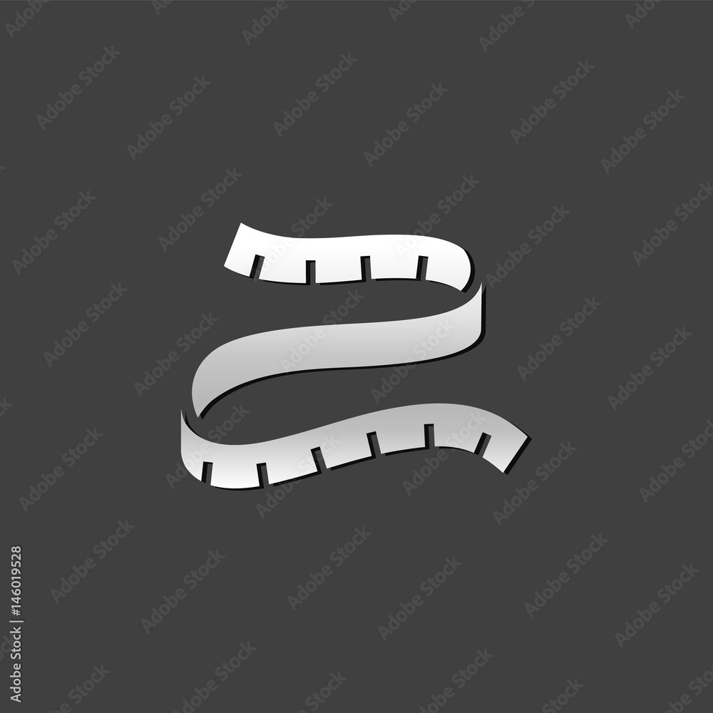 Metallic Icon - Measuring tape Metallic Icon - Measuring tape