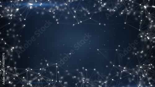 Glowing network shape sci-f...