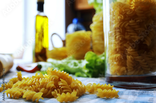 Pasta of different varieties for cooking