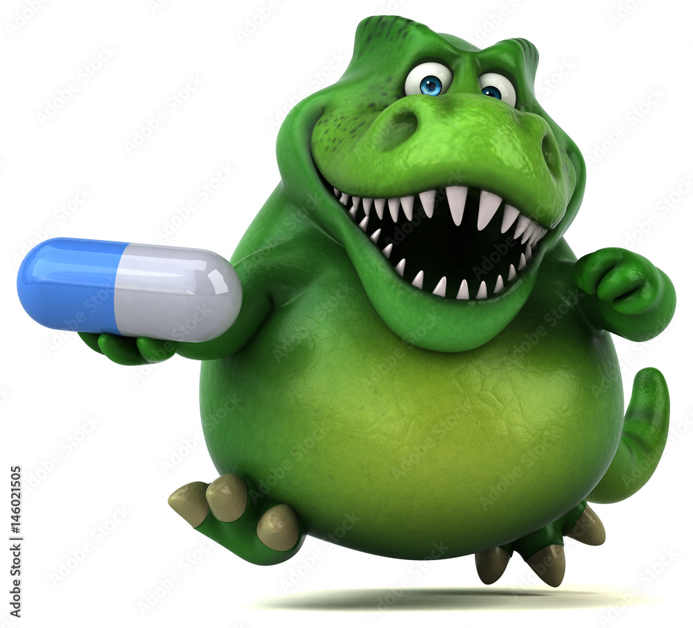 Fototapeta premium Fun dinosaur - 3D Illustration