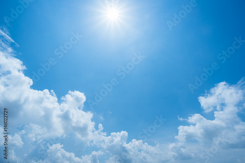 clear blue sky with cloud background