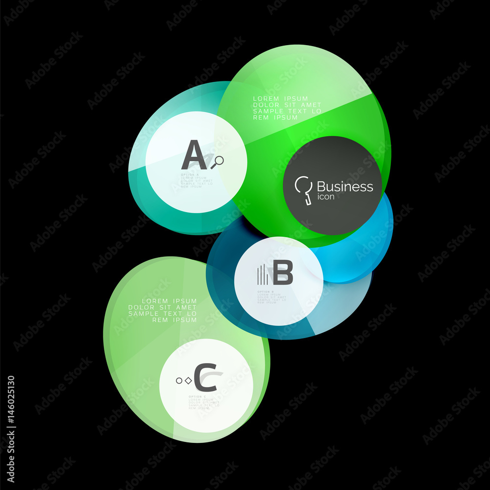 Vector glossy glass circles speech bubble on black Vector glossy glass circles speech bubble on black