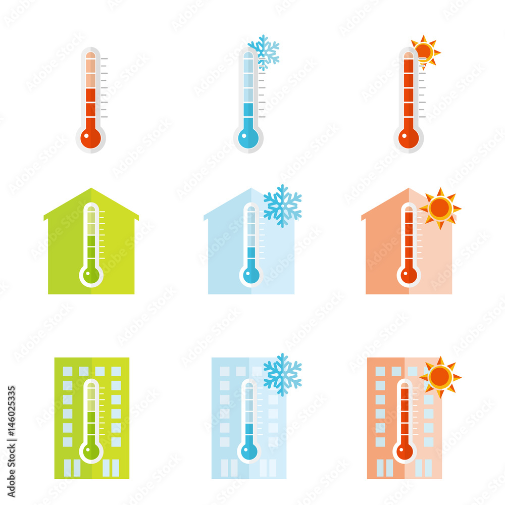 Fototapeta premium 温度計 アイコンセット