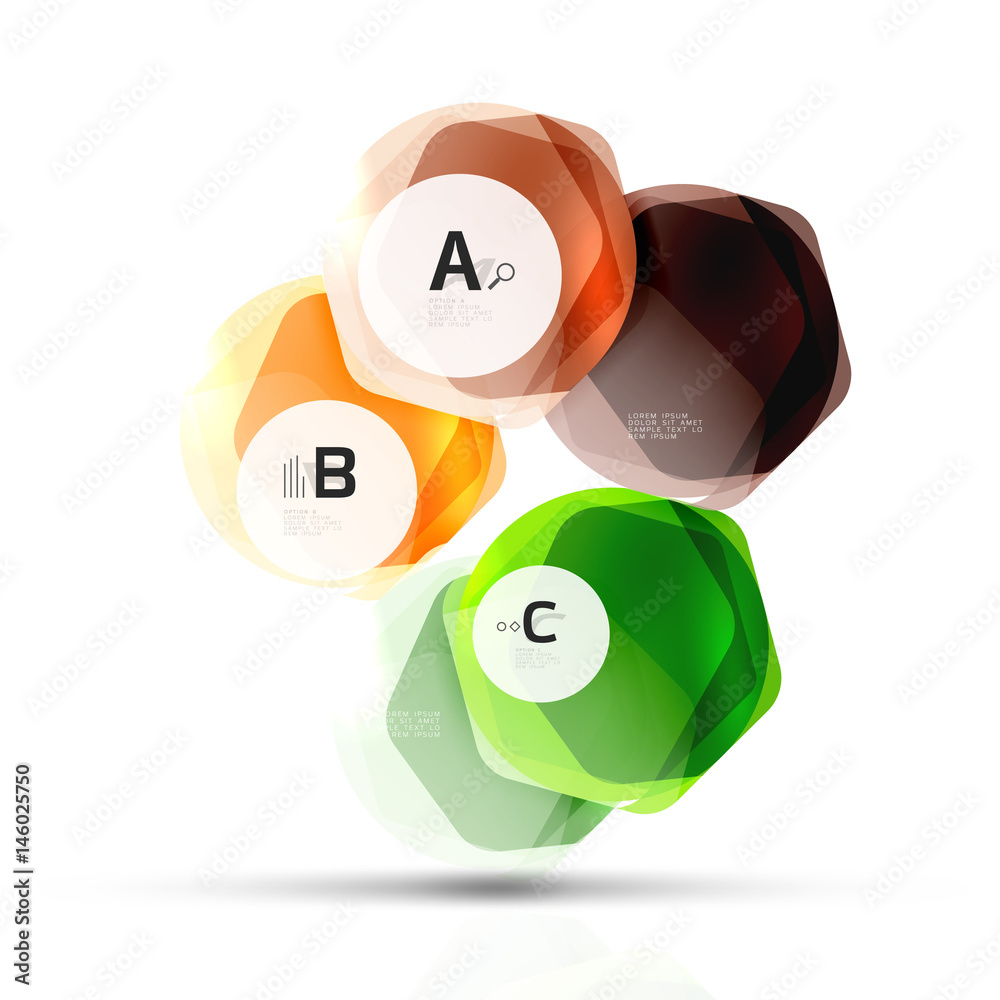 Abstract geometrical hexagon banner Abstract geometrical hexagon banner