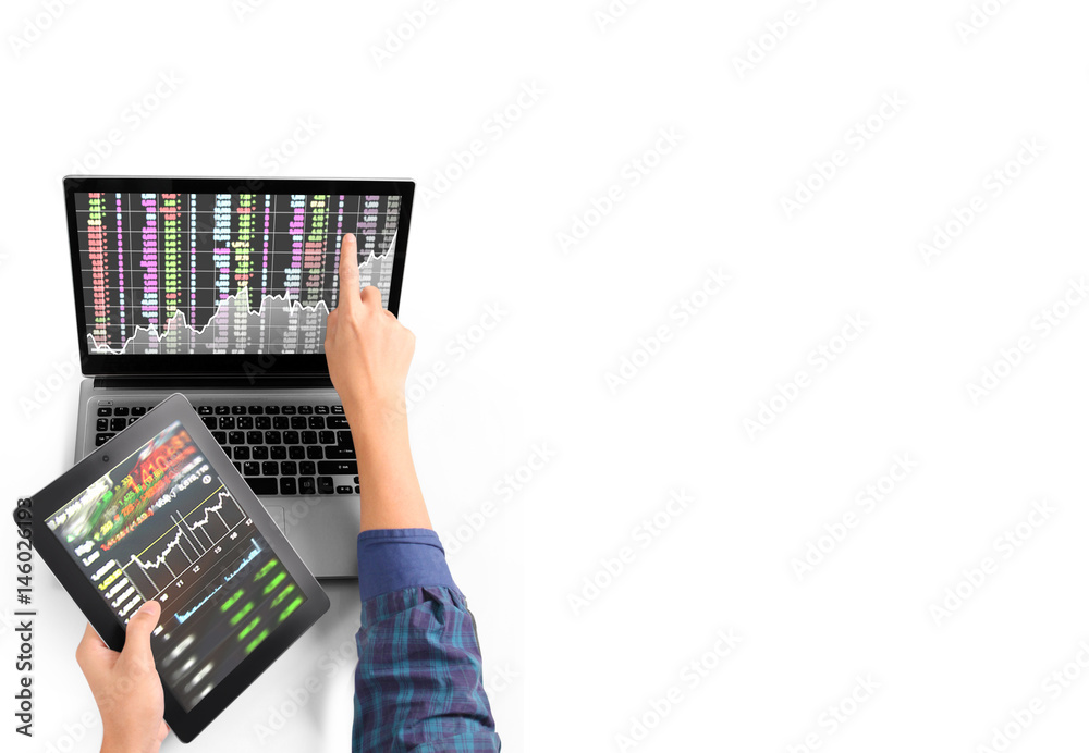 Businessman using laptop for architectural project Businessman using laptop for architectural project