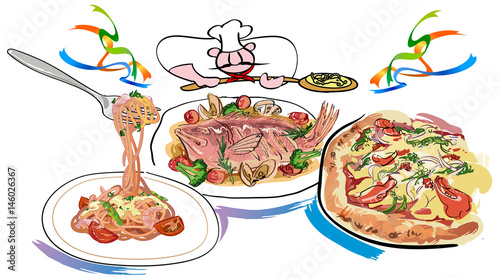 イタリアンなお料理のセット