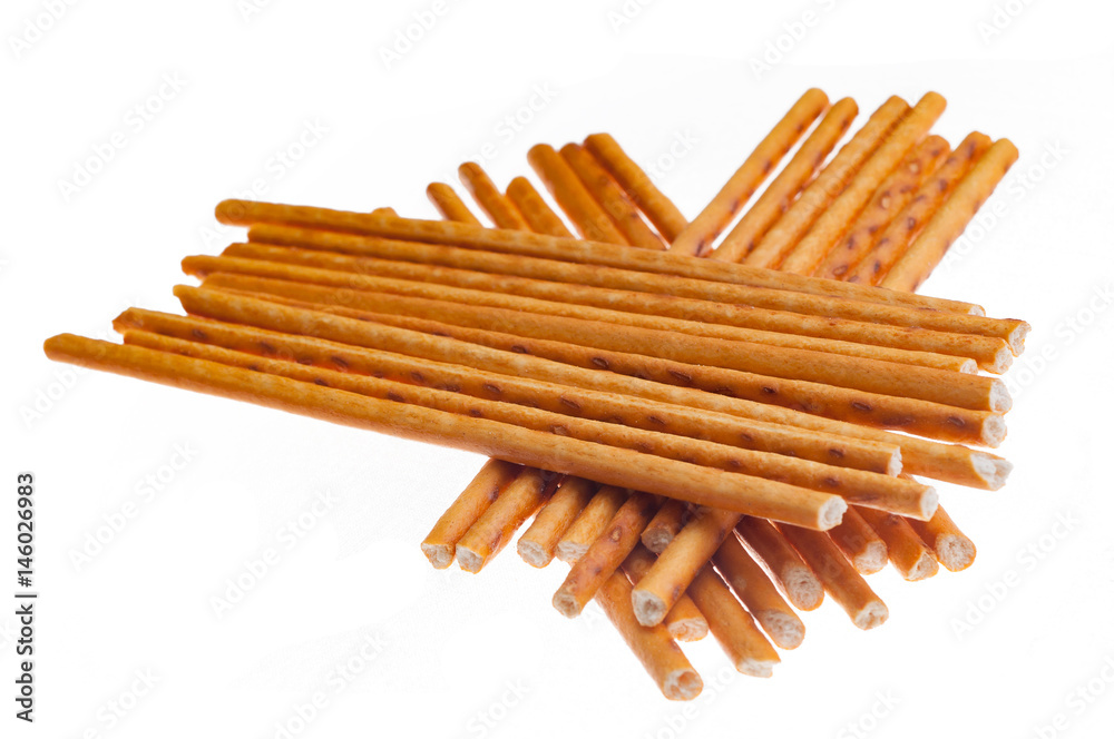 crispy straws Isolated over a white background crispy straws Isolated over a white background