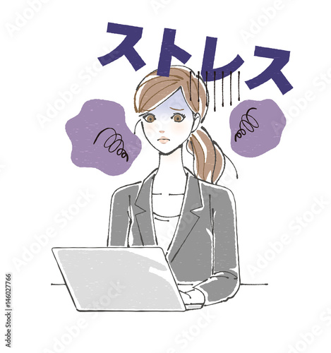 ストレス　仕事　女性　会社