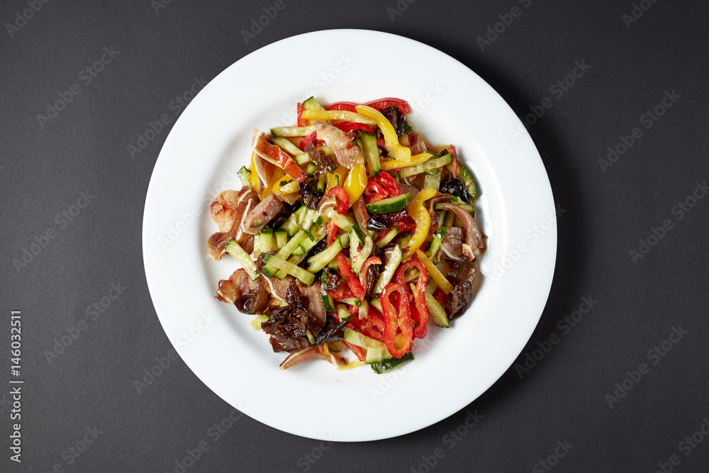 Salad Pig Ears. Asian food. Asian cuisine. Salad Pig Ears. Asian food. Asian cuisine.