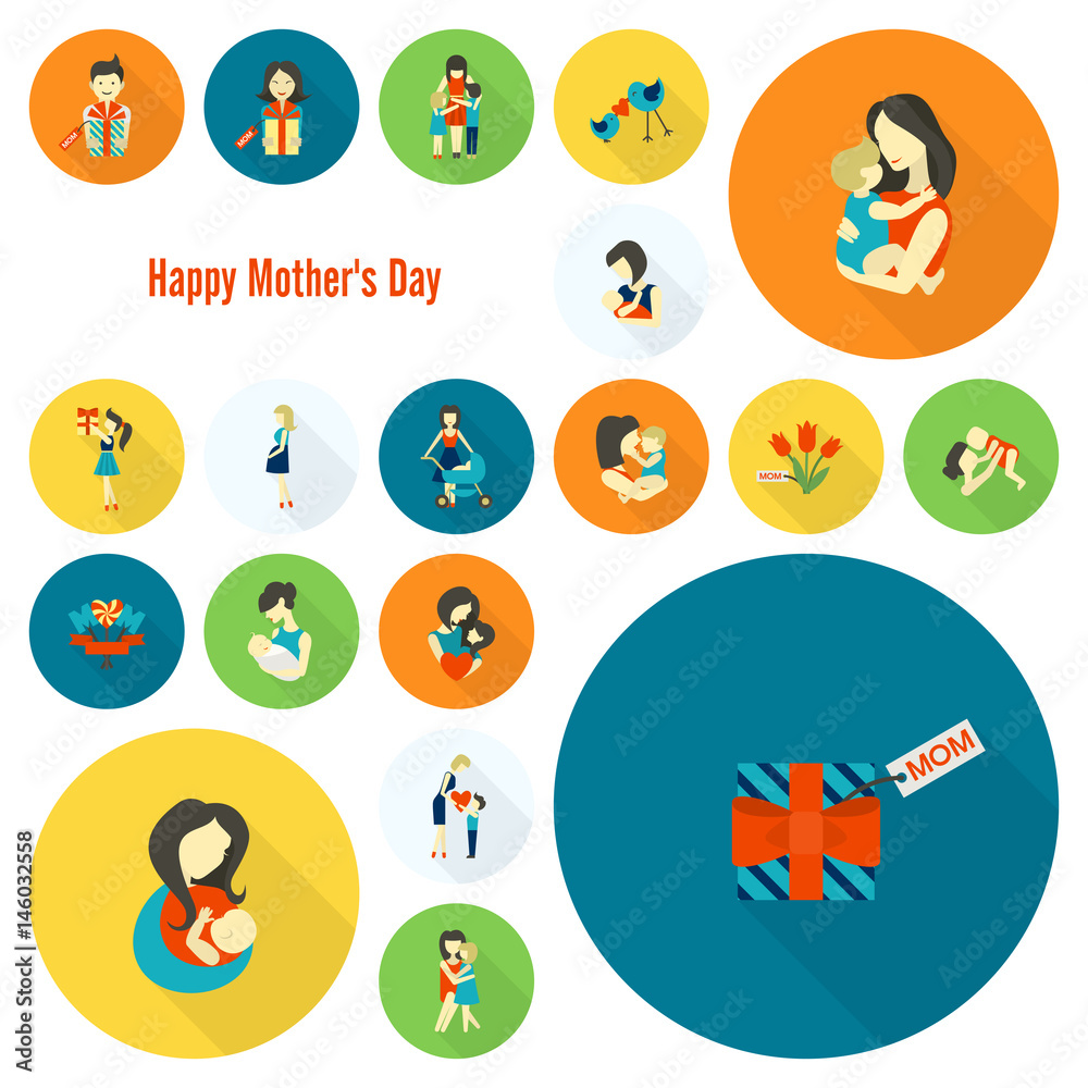Happy Mothers Day Icons Happy Mothers Day Icons