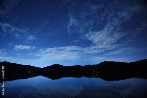 Fototapeta Naklejka Na Ścianę i Meble -  Beautiful night sky with many stars in nature
