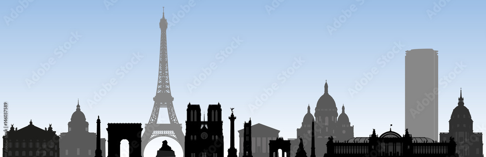 monument parisiens - Paris - tourisme - tour Eiffel - frise - site célèbre