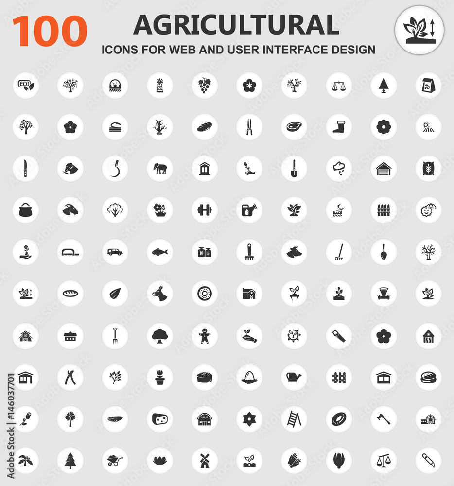 Agriculture icon set Agriculture icon set