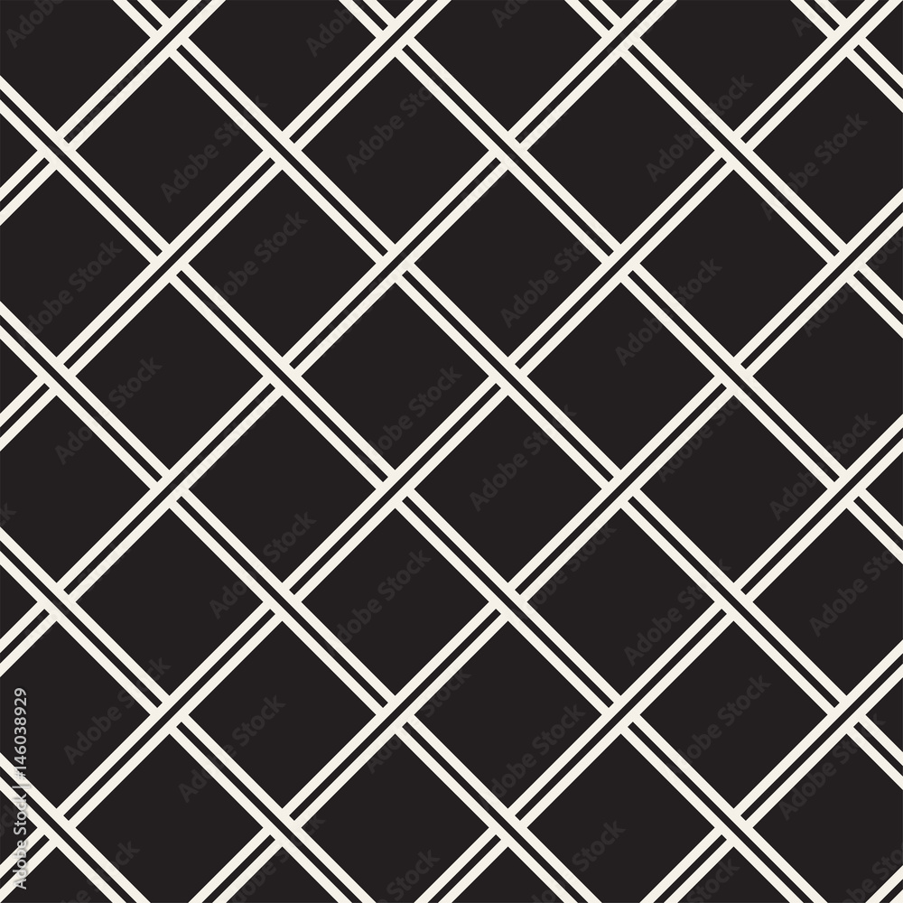 Seamless woven stripes lattice pattern. Modern stylish texture. Repeating abstract background with interlacing lines. Simple grid Seamless woven stripes lattice pattern. Modern stylish texture. Repeating abstract background with interlacing lines. Simple grid