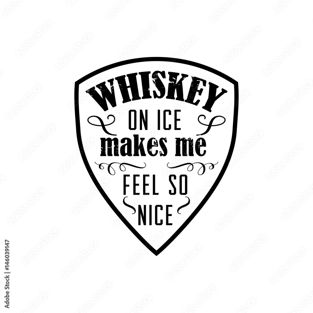 Obraz premium whiskey vector badge