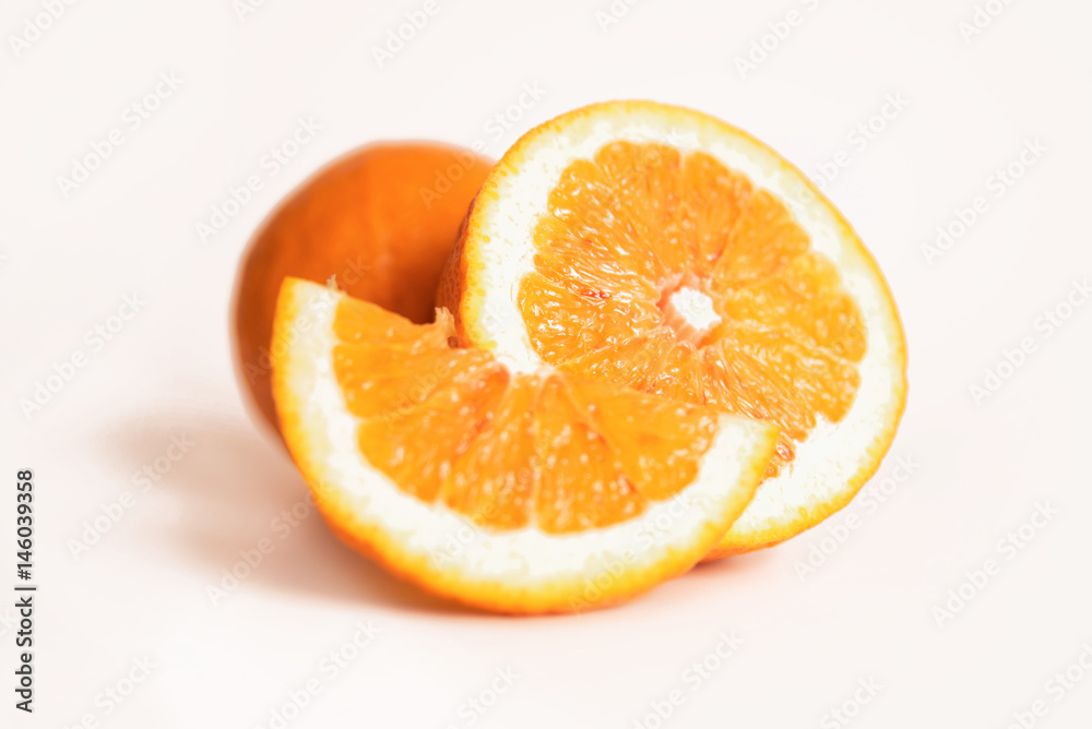 Fresh Orange Isolated on White Background