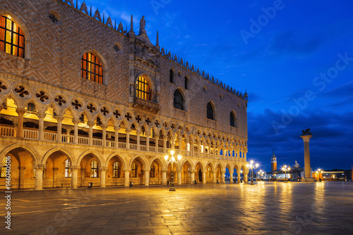 Early morning on Piazza San Marco near the Doge's Palace, Venice, Italy