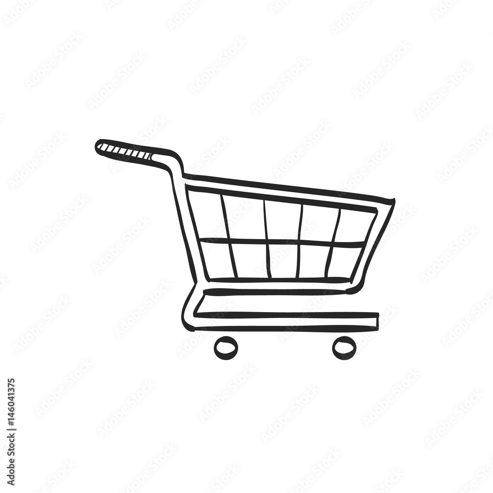 Sketch icon - Shopping cart Sketch icon - Shopping cart