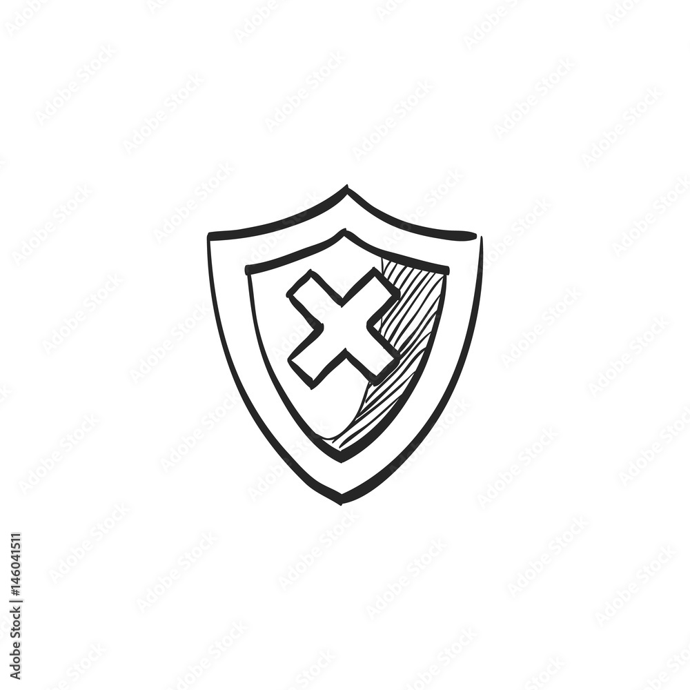 Sketch icon - Shield Sketch icon - Shield