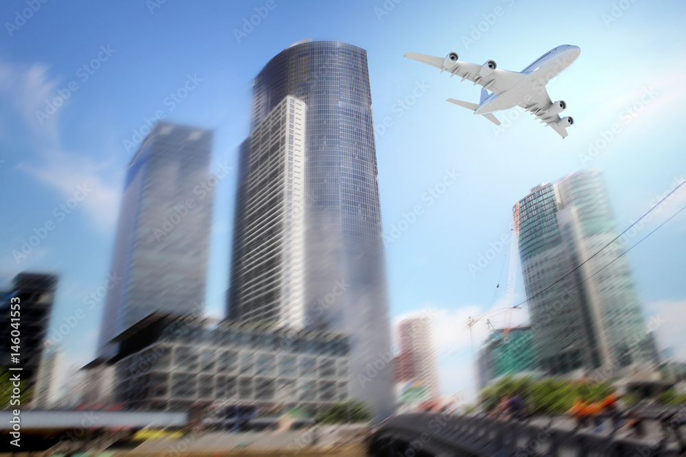 Naklejka premium Business Travel concept . Mixed media
