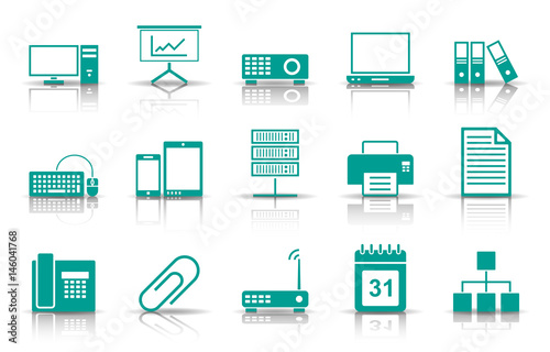 Office Iconset - Türkis (Schatten)