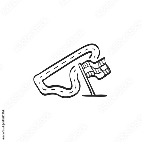 Sketch icon - Race circuit