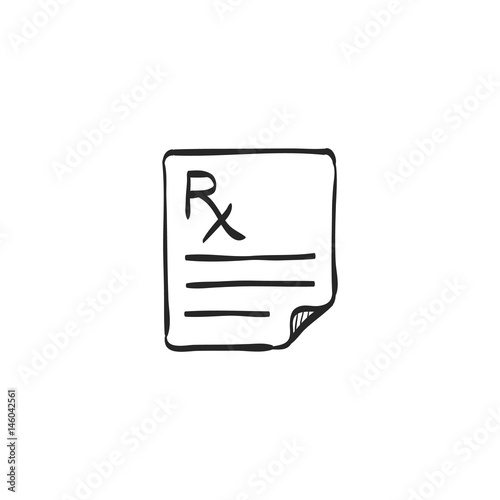 Sketch icon - Medical prescription