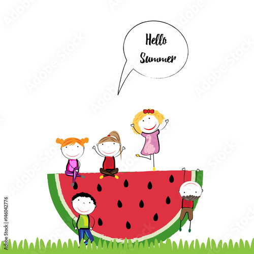 Happy summer - time for children