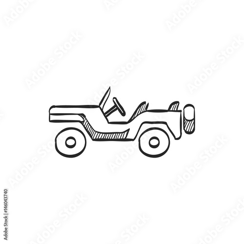 Sketch icon - Military vehicle