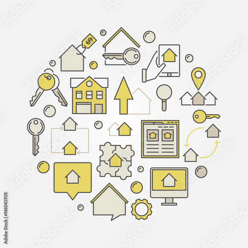 Real estate circular illustration
