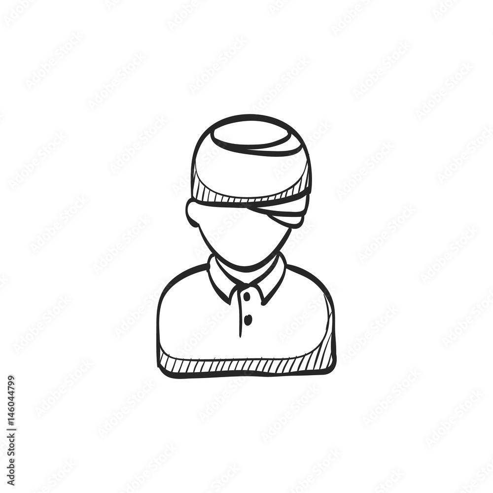 Sketch icon - Injured head