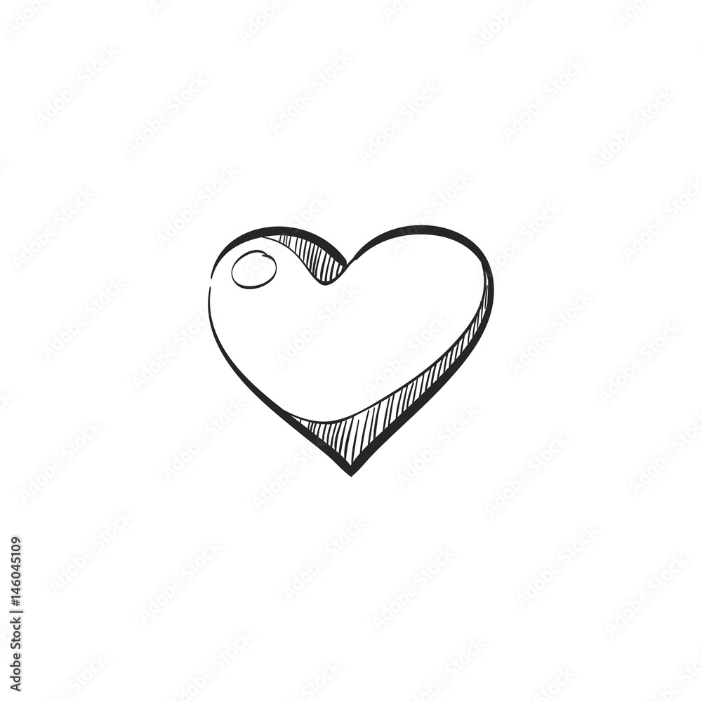 Sketch icon - Heart shape