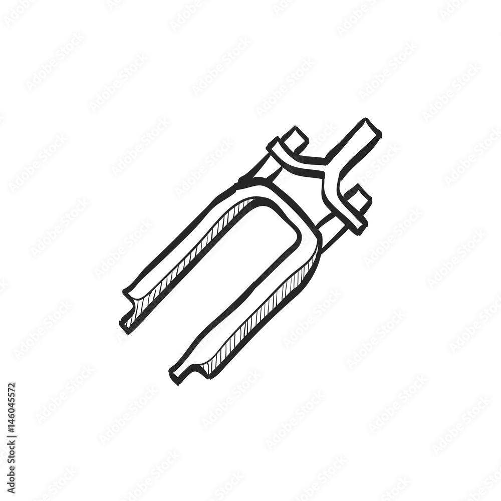 Sketch icon - Bicycle suspension fork Sketch icon - Bicycle suspension fork