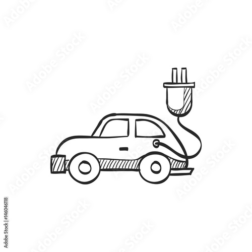 Sketch icon - Electric car