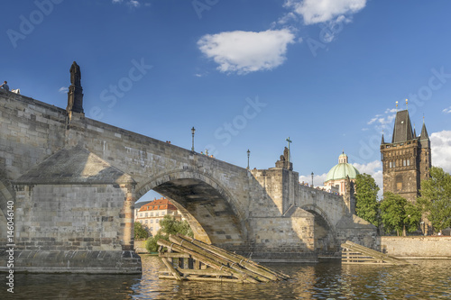 Charles Bridge and Old Town Bridge Tower, Prague, Czech Republic