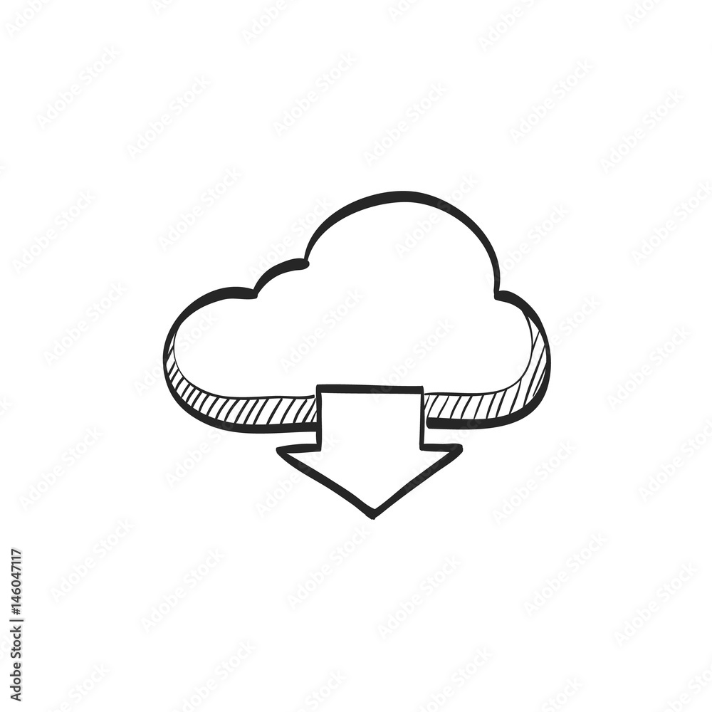 Sketch icon - Cloud download Sketch icon - Cloud download