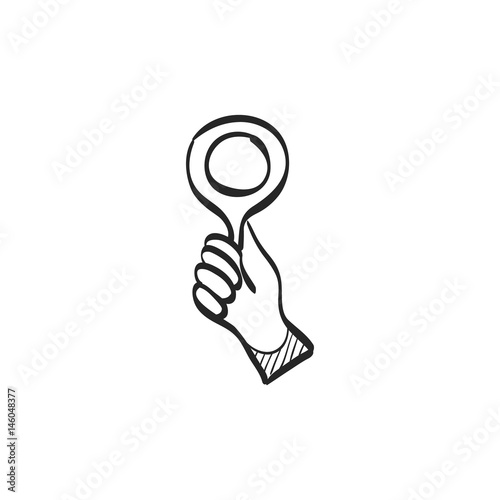 Sketch icon - Bidder hand