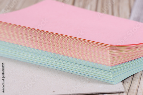 Colorful paper blanks for greeting cards and notebooks