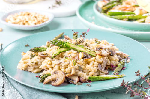 Risotto Fungi mit spargel