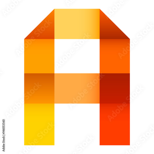 bright letter folded of paper