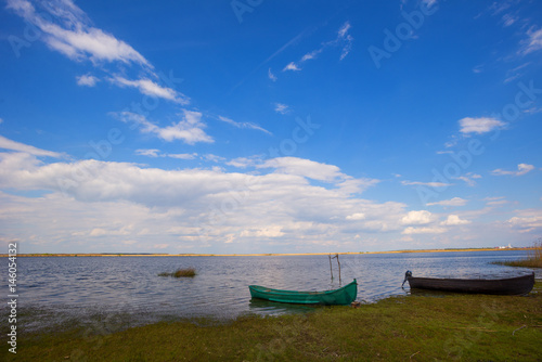 Old fisherman boat at the beach.