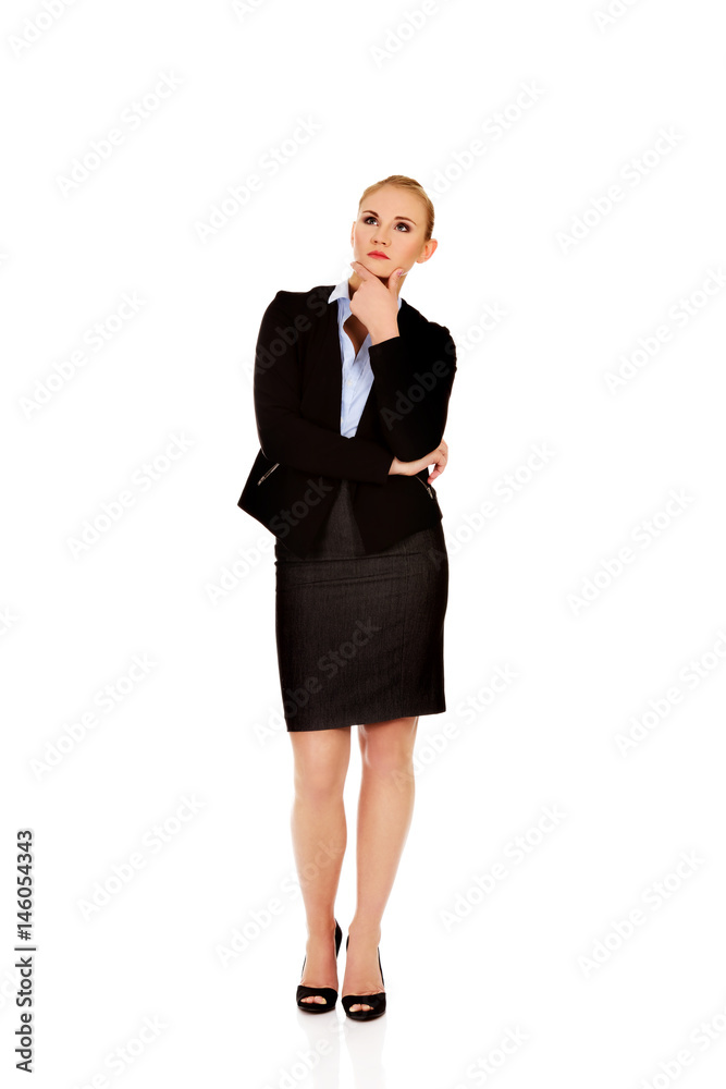 Young serious thoughtful business woman Young serious thoughtful business woman