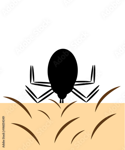 Tick isolated on white background