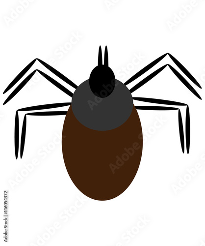 Tick isolated on white background