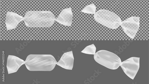 Transparent foil food snack pack for candy and other products